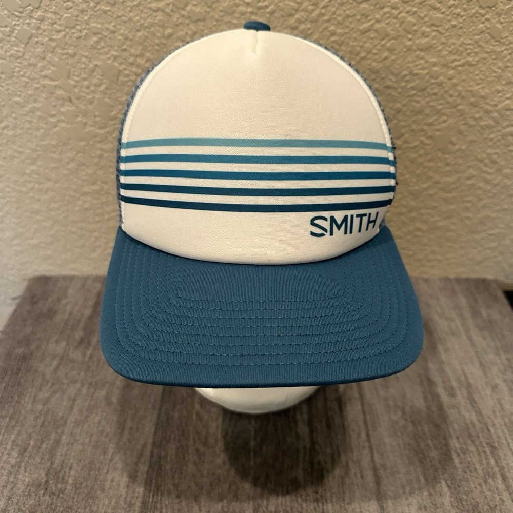 Smith Striped Trucker Hat blue mesh back adjustable ski snowboard summer